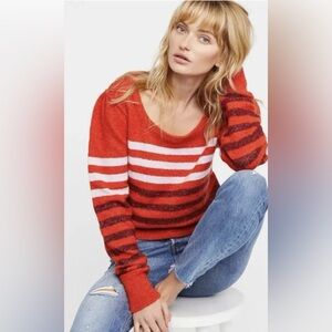 NWOT Free People Orange Sweater